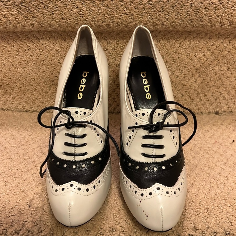 BEBE oxford retro heels